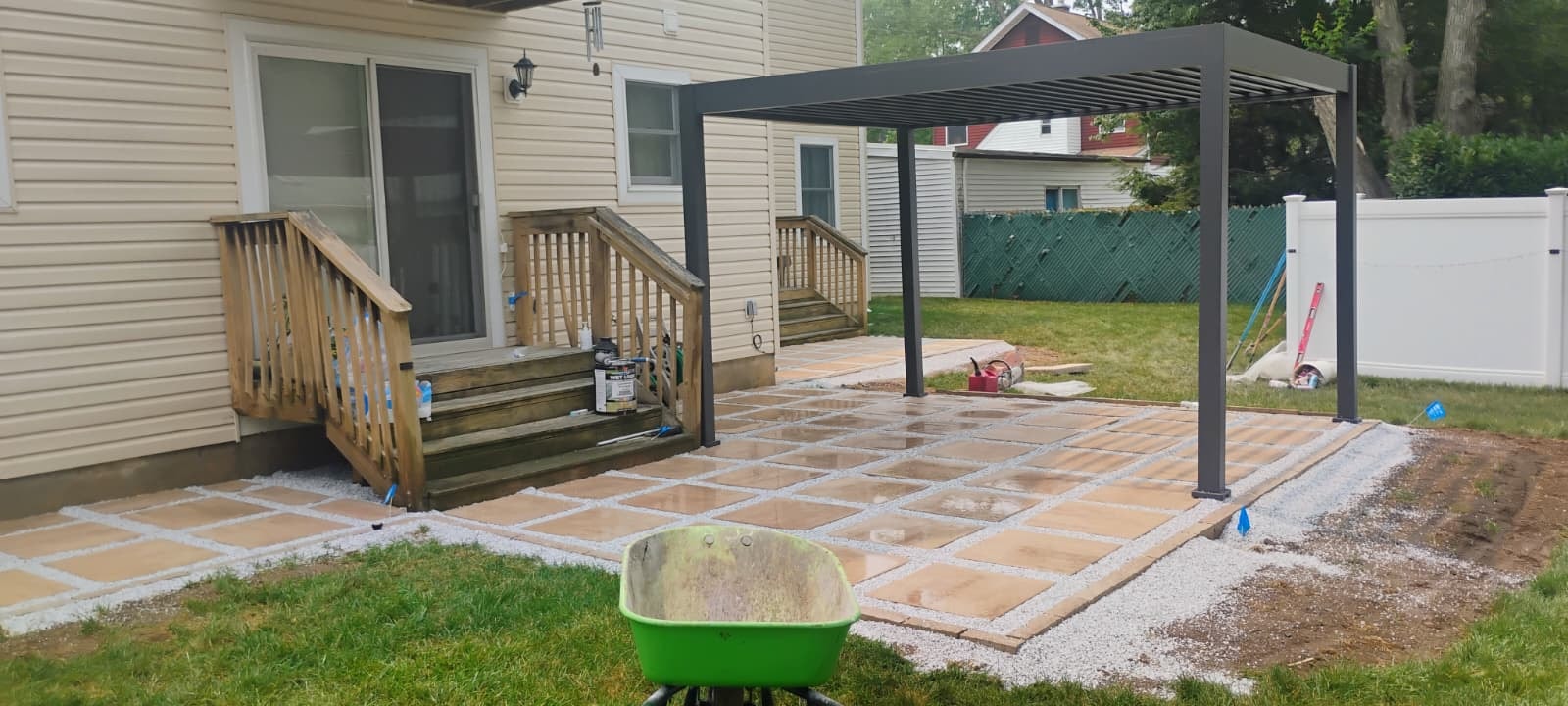 Paver Patio with Pergola